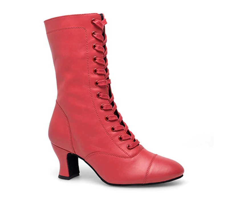 Rumpf Betty, damskie skórzane buty taneczne Rumpf Betty, damskie skórzane buty taneczne - Czerwony - red