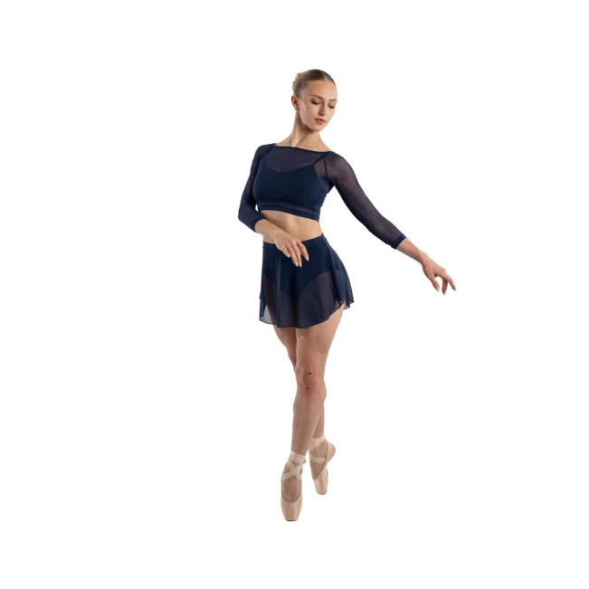 So Danca Anala, damski siateczkowy top - Niebieski - navy