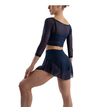 So Danca Anala, damski siateczkowy top - Niebieski - navy