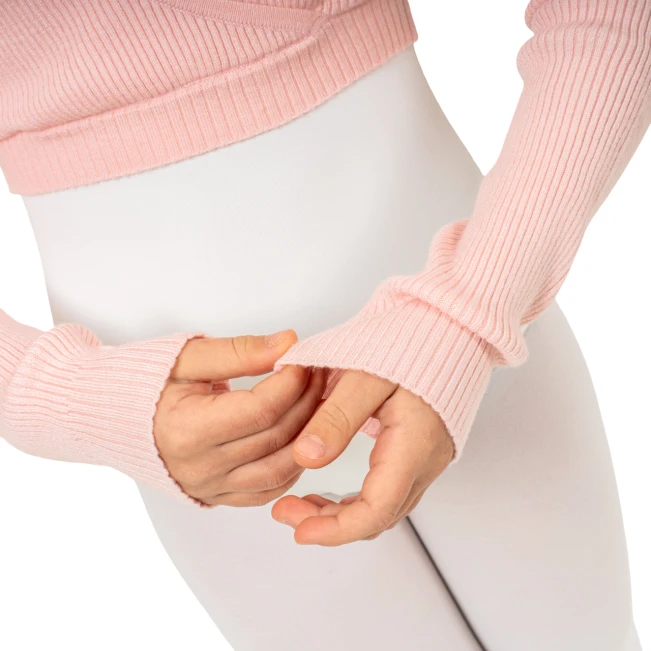 Bloch Fix Wrap Sweater, ciepły top dla dziewcząt Bloch Fix Wrap Sweater, ciepły top dla dziewcząt