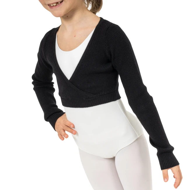Bloch Fix Wrap Sweater, ciepły top dla dziewcząt Bloch Fix Wrap Sweater, ciepły top dla dziewcząt
