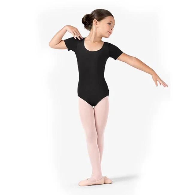 Bloch Ballet, trykot bawełniany dziecięcy z krótkimi rękawkami - Czarny Bloch Ballet, trykot bawełniany dziecięcy z krótkimi rękawkami - Czarny