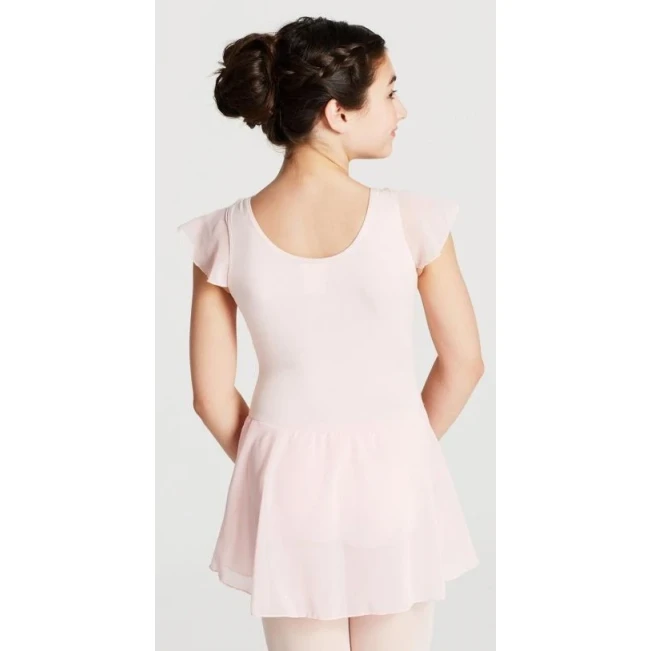 Capezio flutter sleeve dress, trykot ze spódnicą - Różowy Capezio Capezio flutter sleeve dress, trykot ze spódnicą - Różowy Capezio
