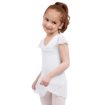 Capezio flutter sleeve dress, trykot ze spódnicą