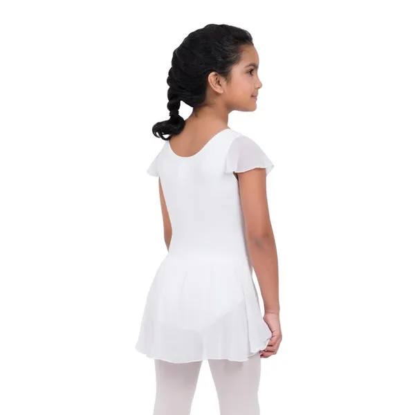 Capezio flutter sleeve dress, trykot ze spódnicą