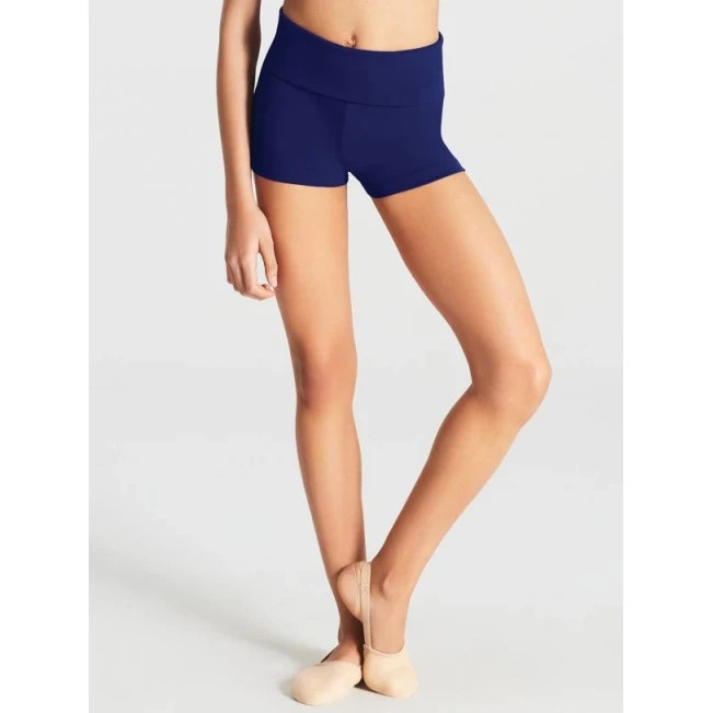 Capezio Foldover Boyshort, spodenki dziecięce - Czarny