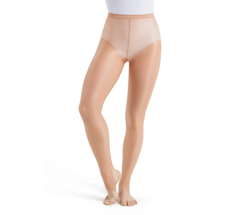 Capezio ultra shimmery, błyszczące rajstopy ze strzemionami - Light toast Capezio Capezio ultra shimmery, błyszczące rajstopy ze strzemionami - Light toast Capezio