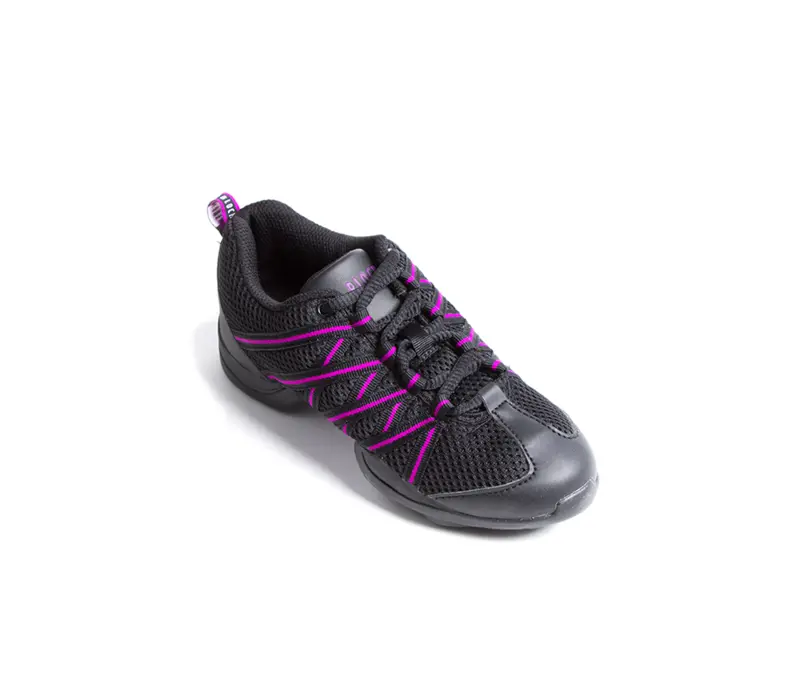 Bloch Criss Cross, sneakersy dziecięce - Czarny/fioletowy