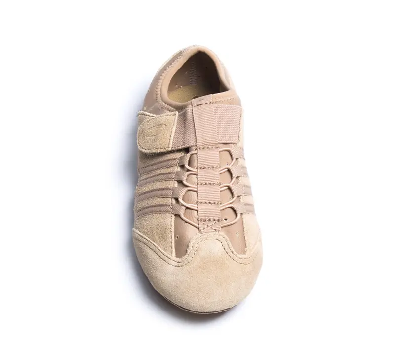 Capezio Jag PP16, buty jazzowe z zamszową podeszwą dla kobiet - Brązowo caramelowa Capezio