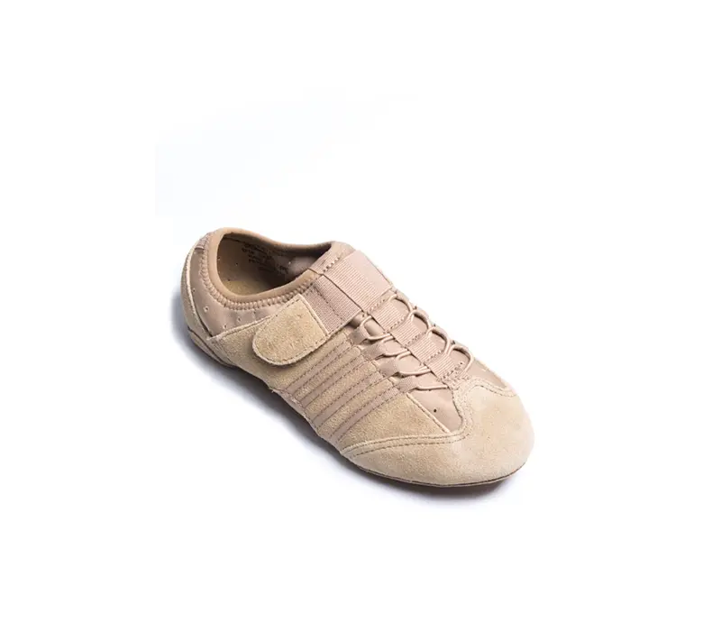 Capezio Jag PP16, buty jazzowe z zamszową podeszwą dla kobiet - Brązowo caramelowa Capezio