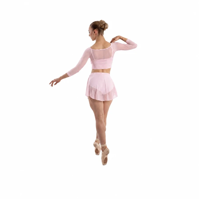 So Danca Anala, damski siateczkowy top - Różowy - light pink
