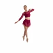 So Danca Anala, damski siateczkowy top - Bordowa - burgundy