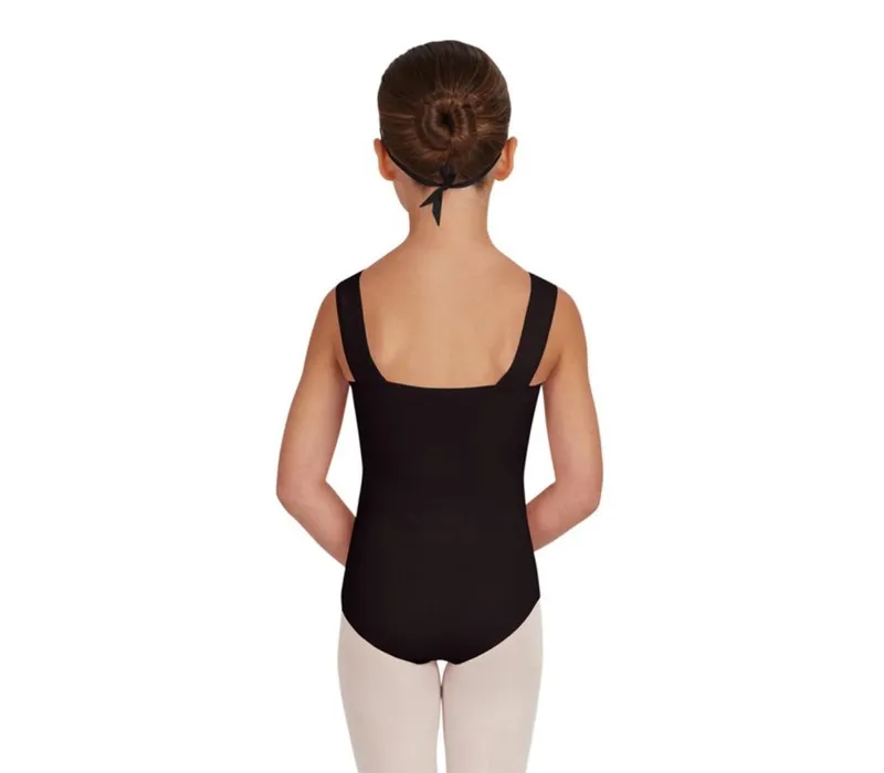 Capezio Wide Strap Leotard, trykot dziecięca na grubych ramiączkach - Niebieski navy Capezio