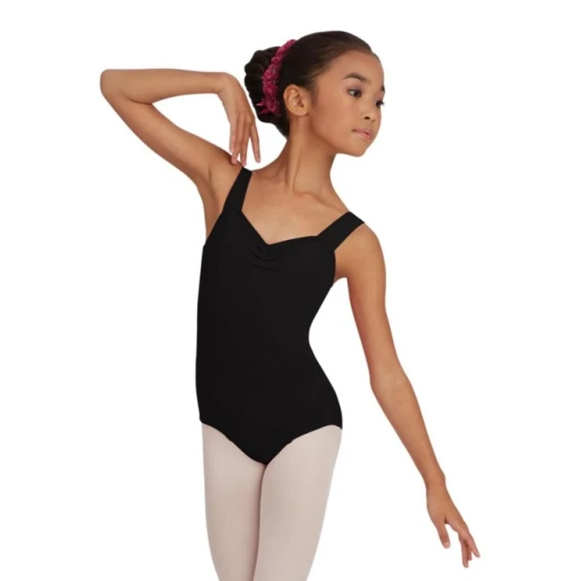 Capezio Wide Strap Leotard, trykot dziecięca na grubych ramiączkach Capezio Wide Strap Leotard, trykot dziecięca na grubych ramiączkach