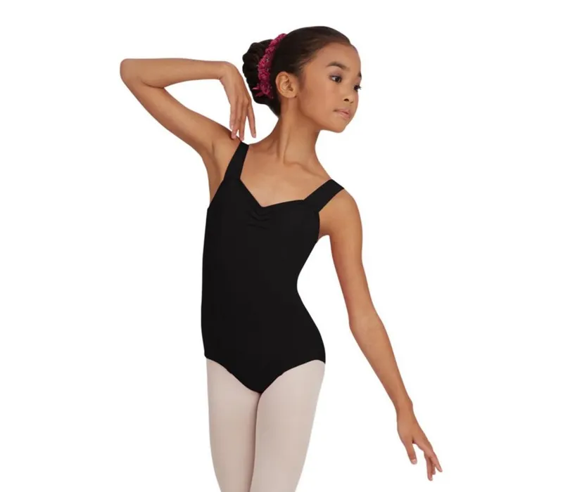 Capezio Wide Strap Leotard, trykot dziecięca na grubych ramiączkach - Niebieski navy Capezio