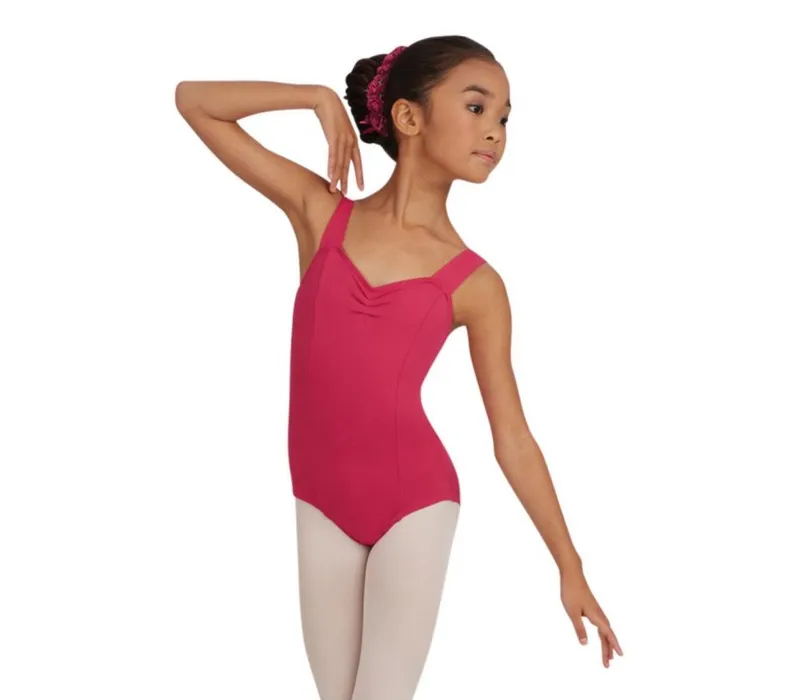 Capezio Wide Strap Leotard, trykot dziecięca na grubych ramiączkach - Niebieski navy Capezio