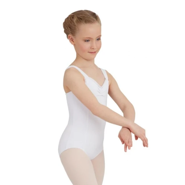 Capezio Wide Strap Leotard, trykot dziecięca na grubych ramiączkach Capezio Wide Strap Leotard, trykot dziecięca na grubych ramiączkach